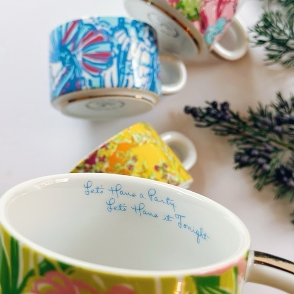 NEW Lilly Pulitzer Target Cappuccino Mug Set - Picture 7 of 9